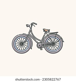 bicicleta vintage, elementos del Día Mundial de la Bicicleta
