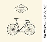 Vintage bicycle.vector