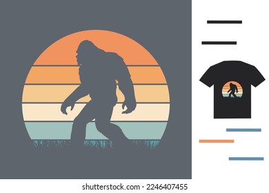 Vintage bigfoot t shirt design 