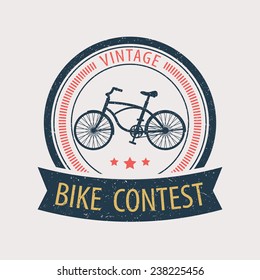 vintage bike contest vector illustration, eps10, easy to edit