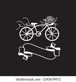 Vintage bike with floral design