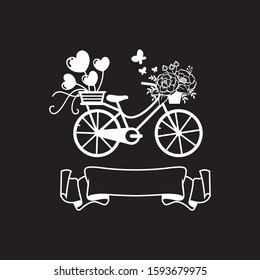 Vintage bike with floral design