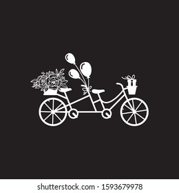 Vintage bike with floral design