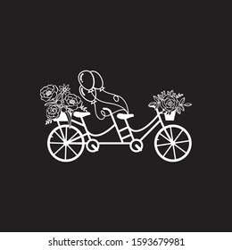 Vintage bike with floral design