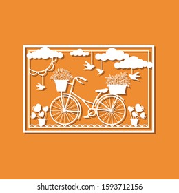 Vintage bike with floral design