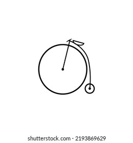 vintage bike icon vector. old bike