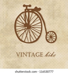 Vintage bike. Invitation card