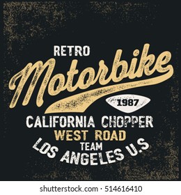 Vintage Bike rider with california chopper Emblem 