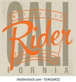 Vintage Bike rider with california Emblem 