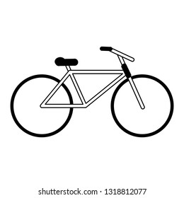 Vintage bike symbol black and white