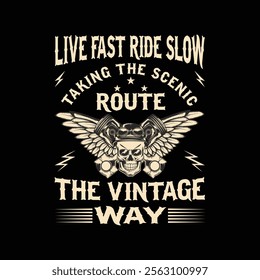 vintage bike t shirt design illustration