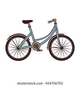Vintage bike transport, isolated flat icon design