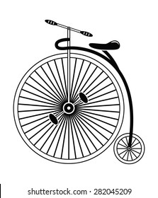 Vintage bike type 2 in black and white design
