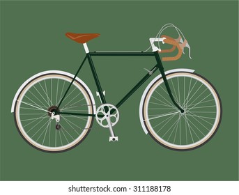 Vintage bike vector illustration