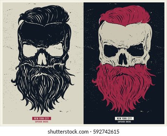 Vintage Biker graphics and Emblem with grunge background.