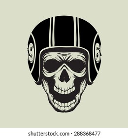 Vintage Biker Skull