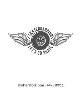 Vintage biking and skating logo, badge, design elements or label.