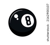 Vintage Billiard ball icon. Billiard ball isolated on white background. Vector illustration