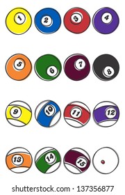 vintage billiard ball theme