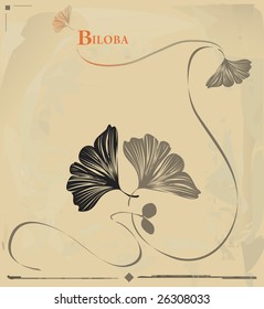 vintage biloba motive