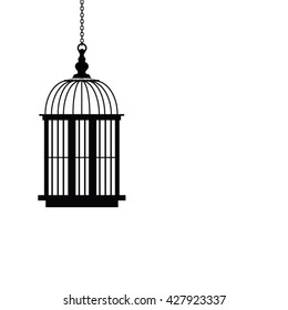 Vintage Bird Cage Vector Stock Vector (Royalty Free) 427923337 ...