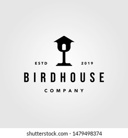 vintage bird house home mortgage architecture logo vector design