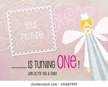 Vintage Birthday Card - Vector EPS10. with Grunge effects