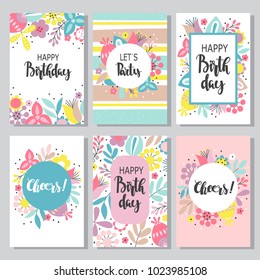 Set Mothers Day Greeting Cards Collection Stock Vector (Royalty Free ...