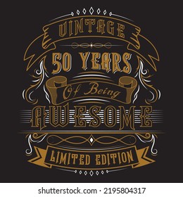 Vintage Birthday  t shirt design with Birthday elements vector 