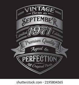 Vintage Birthday  t shirt design with Birthday elements vector 