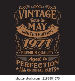 Vintage Birthday  t shirt design with Birthday elements vector 