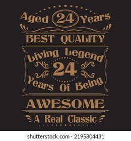 Vintage Birthday  t shirt design with Birthday elements vector 