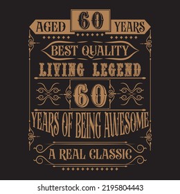 Vintage Birthday  t shirt design with Birthday elements vector 