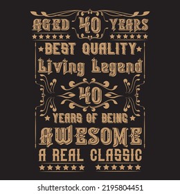 Vintage Birthday  t shirt design with Birthday elements vector 