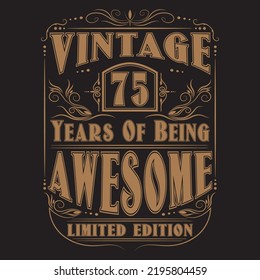 Vintage Birthday  t shirt design with Birthday elements vector 