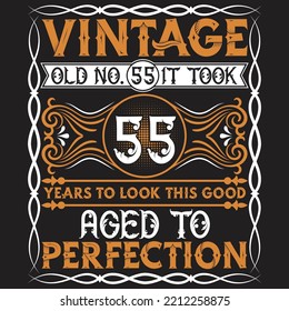 Vintage Birthday  t shirt design with Birthday elements or Hand drawn Birthday typography design