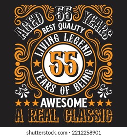 Vintage Birthday  t shirt design with Birthday elements or Hand drawn Birthday typography design