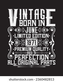 Vintage birthday t shirt design with birthday elements or hand drawn birthday typography design svg