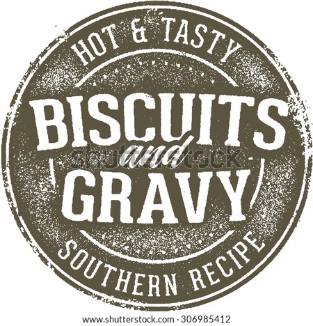 Vintage Biscuits and Gravy Stamp Sign