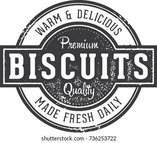 Vintage Biscuits Restaurant Menu Stamp