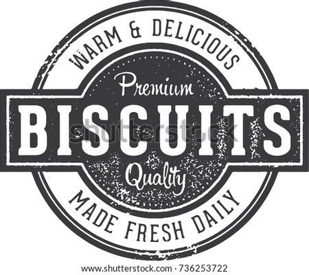 Vintage Biscuits Restaurant Menu Stamp