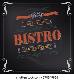 Vintage bistro, background