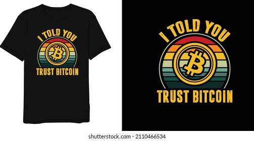 Vintage Bitcoin Logo T-shirt Design