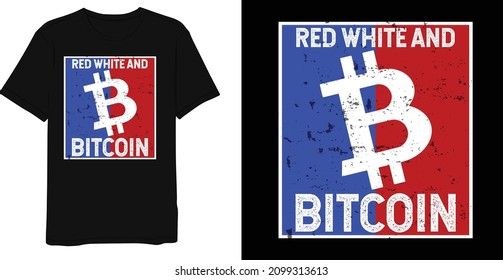  Vintage Bitcoin T-Shirt Design Template