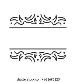 Vintage black antique vector frame on white background