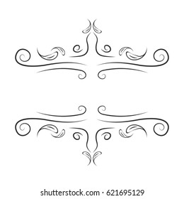 Vintage black antique vector frame on white background