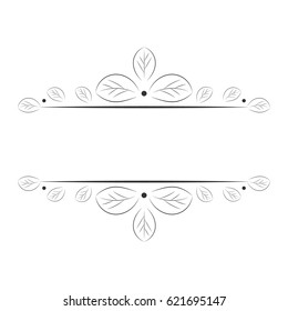 Vintage black antique vector frame on white background