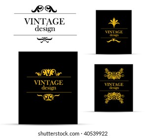 vintage black cards