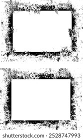 vintage black color grunge frame vector set, black and white grunge frame, grunge frame with black and white background, set of grunge banners, frame set, vintage set of frames, 