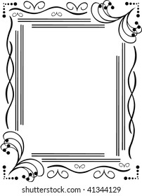 Vintage Black Frame Stock Vector (Royalty Free) 41344129 | Shutterstock